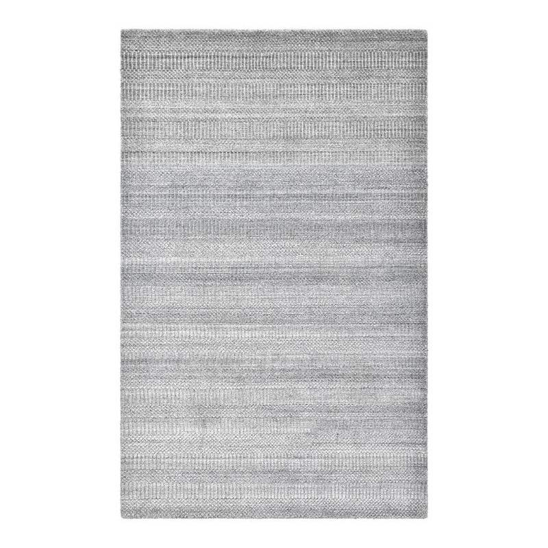 Solo Rugs Sanam Contemporary Solid Gray 5 ft. x 8 ft. Hand Loomed Area Rug S3307-05000800-GRAY