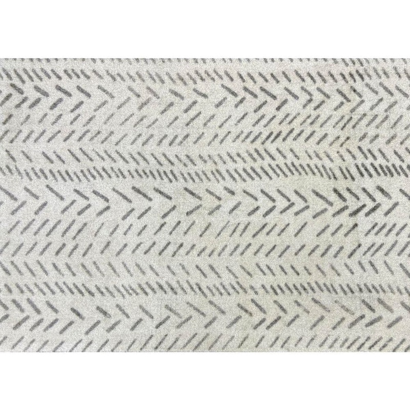 Studio 67 Serengeti 1.67 ft x 2.29 ft Cream and Gray Simple Lines Area Rug S67S135