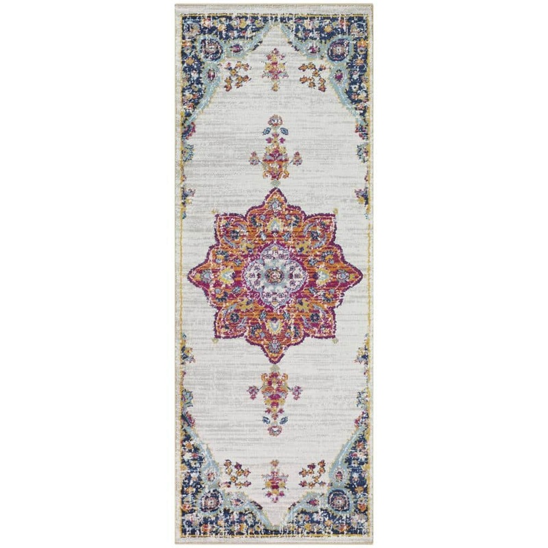 StyleWell Aurora Multi 2 ft. 7 in. x 7 ft. Medallion Runner Area Rug 3123290