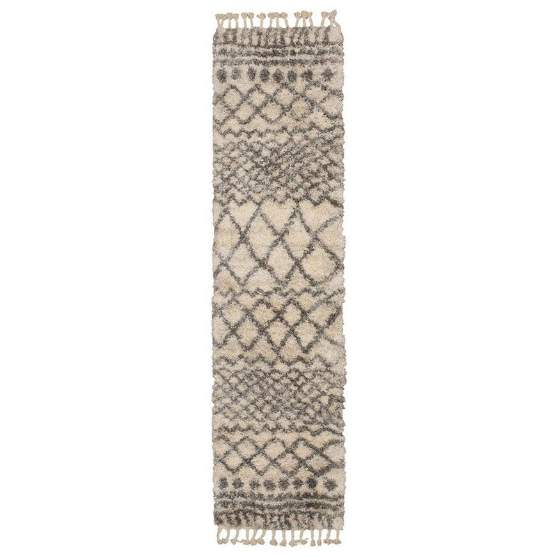 StyleWell Caspian 2 ft. x 12 ft. Cream Moroccan Runner Rug 680251
