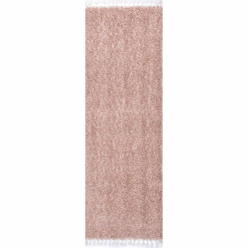 StyleWell Casual Plush Neva Pink 2 ft. x 6 ft. Rectangle Indoor Shag Runner Rug KKBL01E-2606