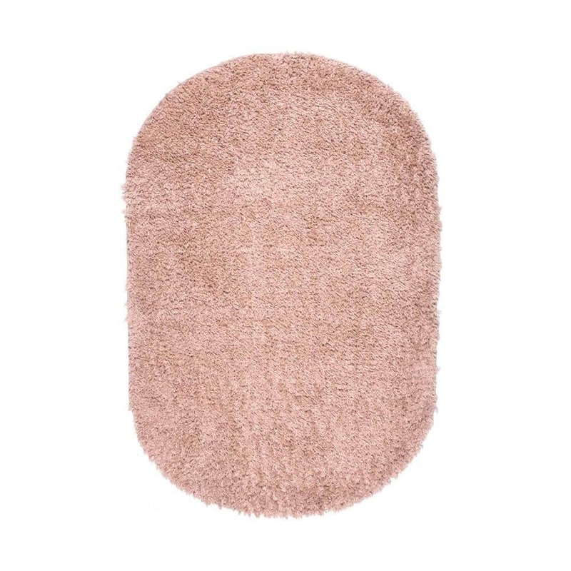 StyleWell Casual Plush Shag Neva Pink 4 ft. x 6 ft. Oval Area Rug KKBL01E-O406