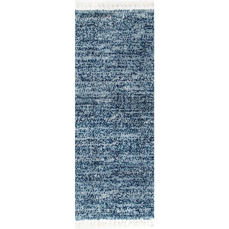 StyleWell Contemporary Brooke Shag Blue 2 ft. x 6 ft. Runner Rug KKEL04C-2606