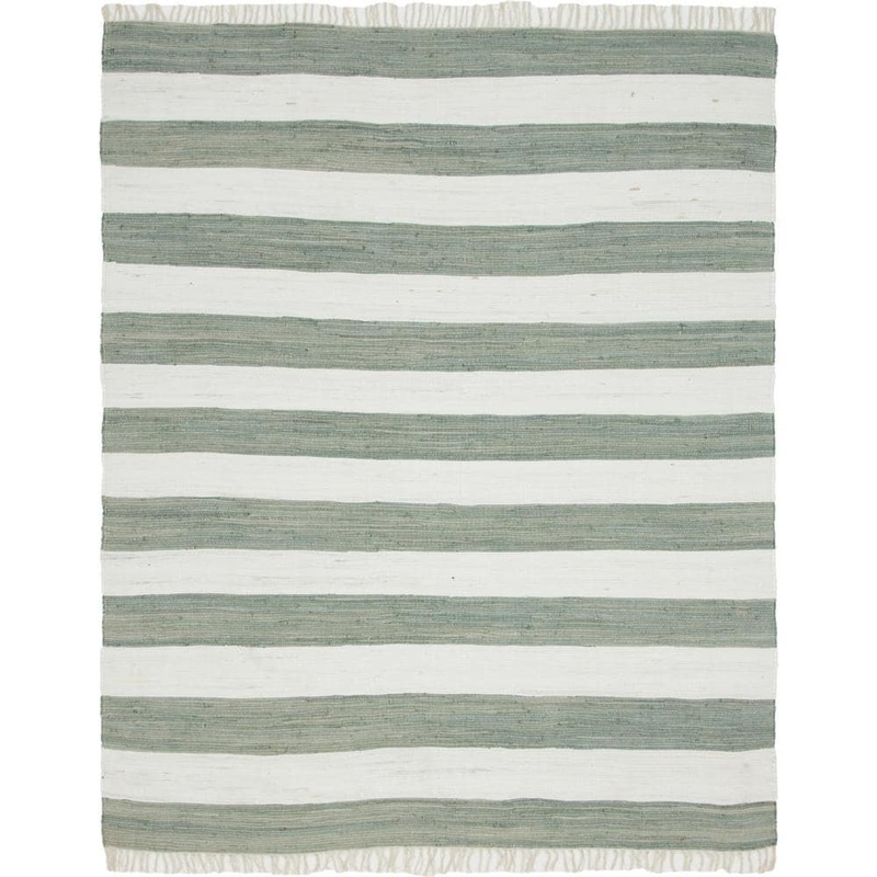 StyleWell Lorelei Gray/Ivory 8 ft. x 10 ft. Striped Area Rug 3142908