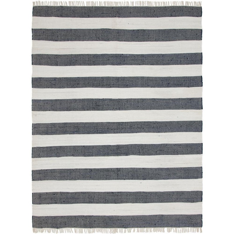StyleWell Lorelei Navy/Ivory 9 ft. x 12 ft. Striped Area Rug 3142900