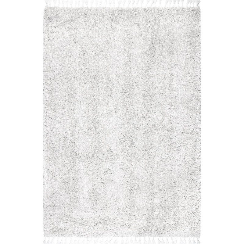 StyleWell Neva Plush Shag Ivory 9 ft. x 12 ft. Area Rug KKBL01A-9012