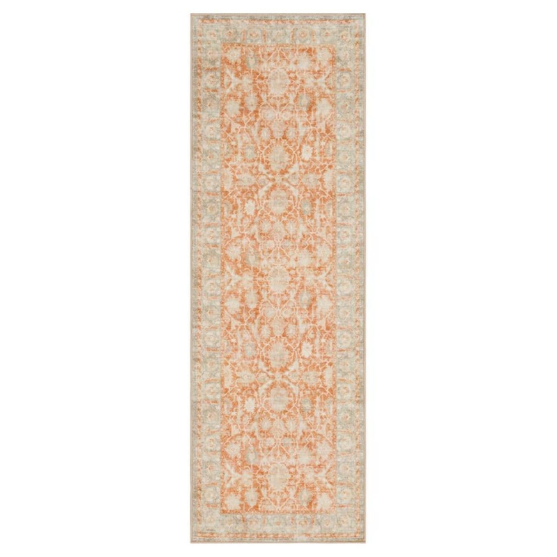 StyleWell Paloma Terracotta 2 ft. 7 in. x 7 ft. 10 in. Ornamental Indoor Runner Rug 965563