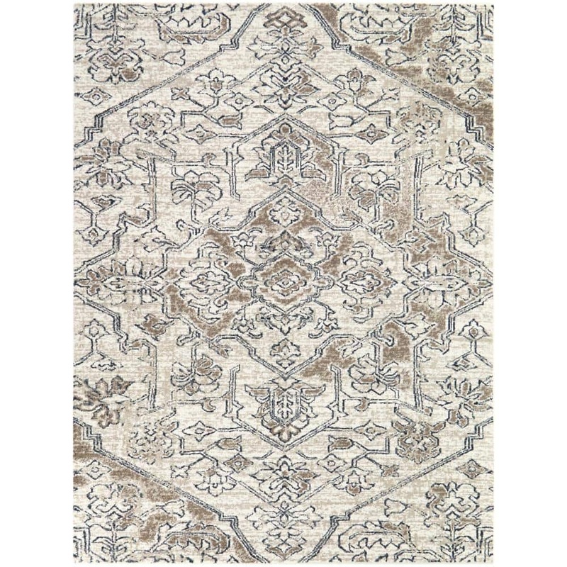 StyleWell Rosehill Cream 8 ft. x 10 ft. Traditional Area Rug 3136088