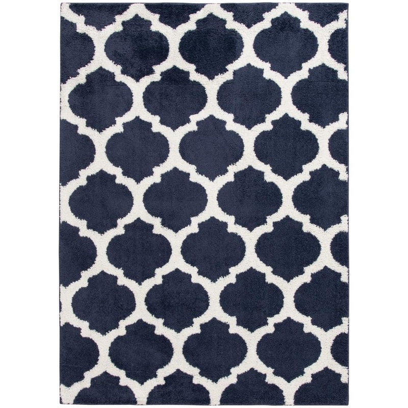 StyleWell Seyward Blue/Buff 2 ft. x 4 ft. Trellis Area Rug SAL2745.256.23