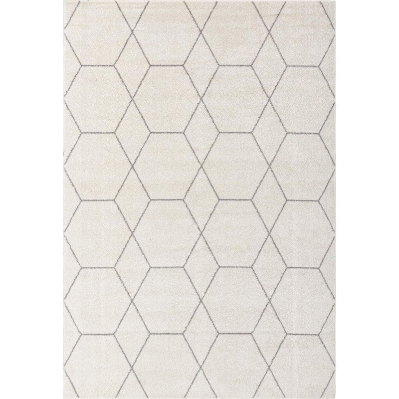 StyleWell Trellis Frieze Ivory/Gray 7 ft. x 10 ft. Geometric Area Rug 3146504