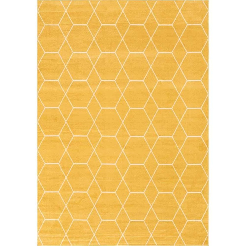 StyleWell Trellis Frieze Yellow/Ivory 10 ft. x 14 ft. Geometric Area Rug 3146532