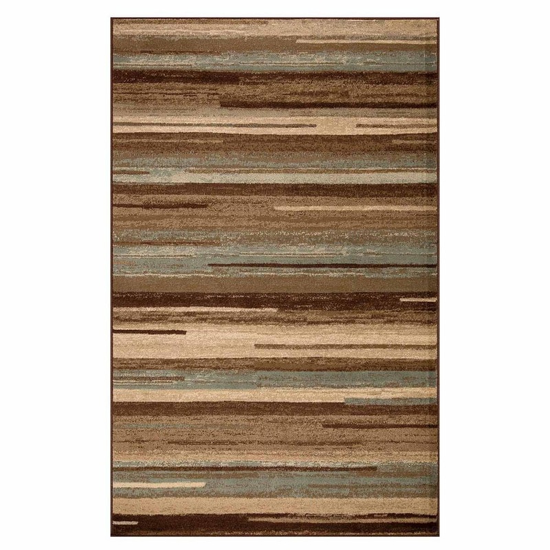 Superior Fulgor Taupe 8 ft. x 10 ft. Modern Stripe Abstract Indoor Area Rug 8X10RUG-FULGR-TP
