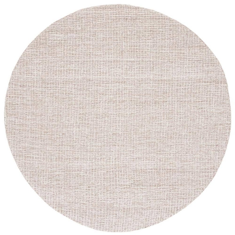 SAFAVIEH Abstract Ivory/Gray 8 ft. x 8 ft. Speckled Round Area Rug ABT468G-8R