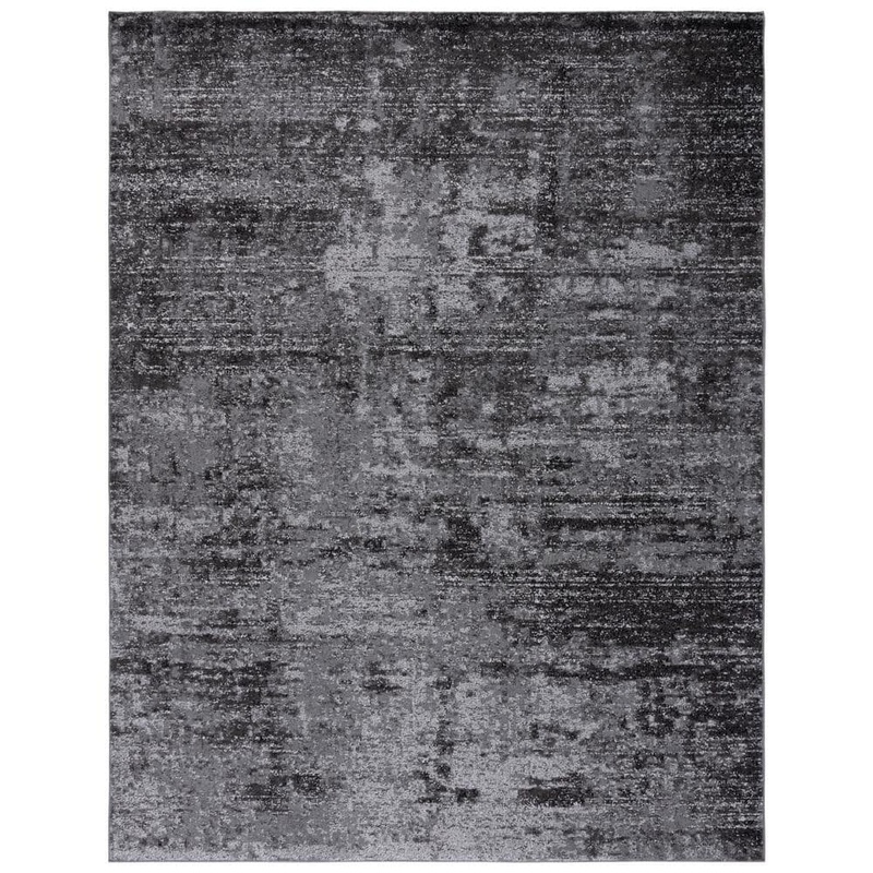 SAFAVIEH Adirondack Black/Ivory 10 ft. x 14 ft. Distressed Area Rug ADR130A-10