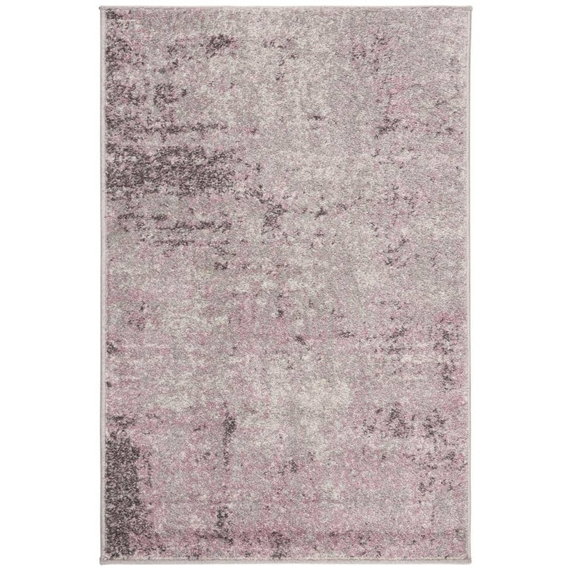 SAFAVIEH Adirondack Light Gray/Purple Doormat 3 ft. x 4 ft. Distressed Area Rug ADR130M-24