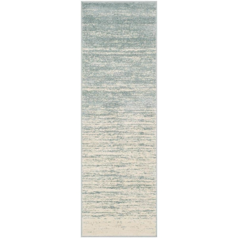 SAFAVIEH Adirondack Slate/Cream 3 ft. x 6 ft. Solid Runner Rug ADR113T-26