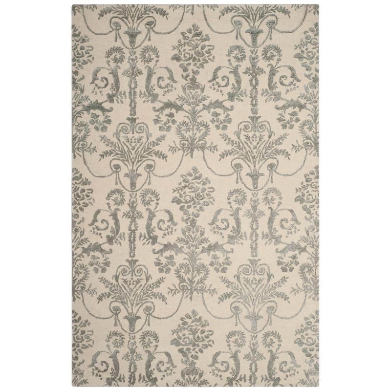 SAFAVIEH Bella Ivory/Gray 4 ft. x 6 ft. Area Rug BEL917A-4