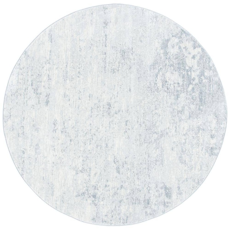 SAFAVIEH Brentwood Ivory/Gray 7 ft. x 7 ft. Round Abstract Area Rug BNT822A-7R