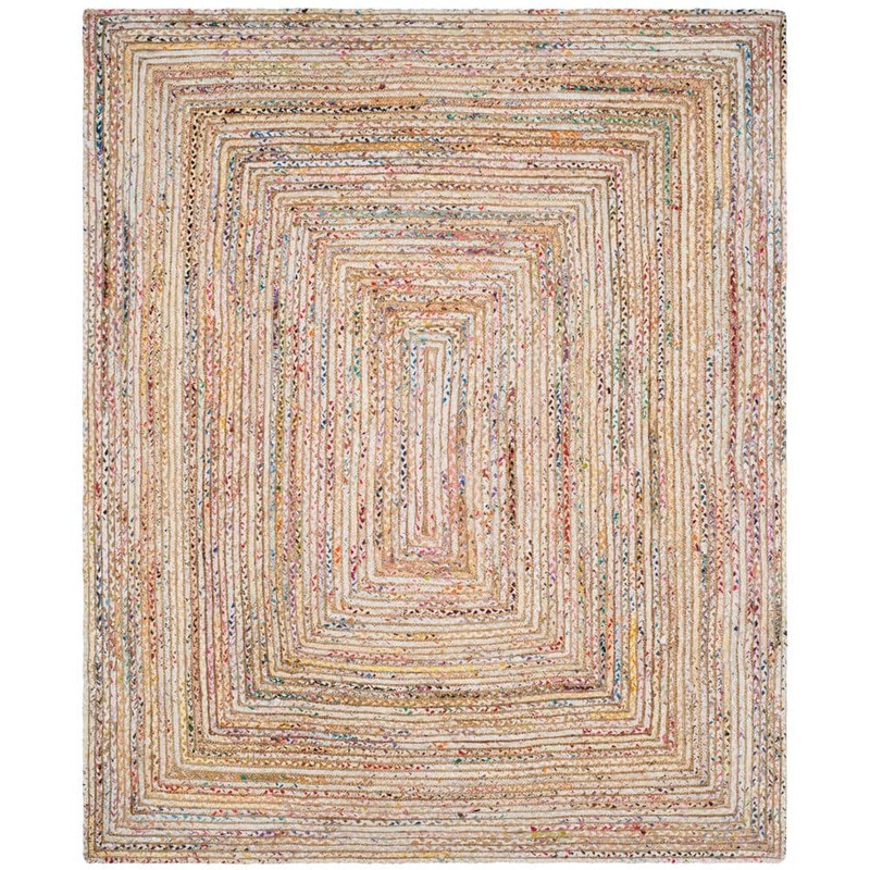 SAFAVIEH Cape Cod Beige/Multi 11 ft. x 15 ft. Striped Border Area Rug CAP202B-1115