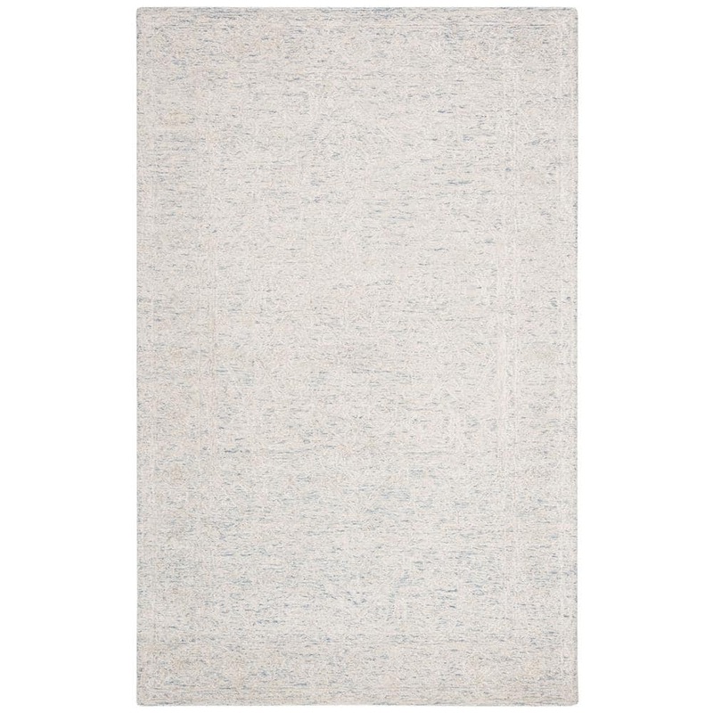 SAFAVIEH Glamour Blue/Ivory 8 ft. x 11 ft. Geometric Area Rug GLM537M-811