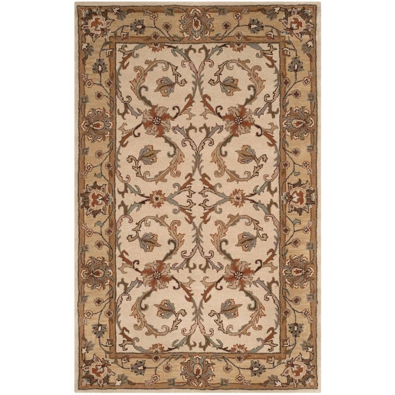 SAFAVIEH Heritage Beige/Gold 4 ft. x 6 ft. Border Area Rug HG967A-4