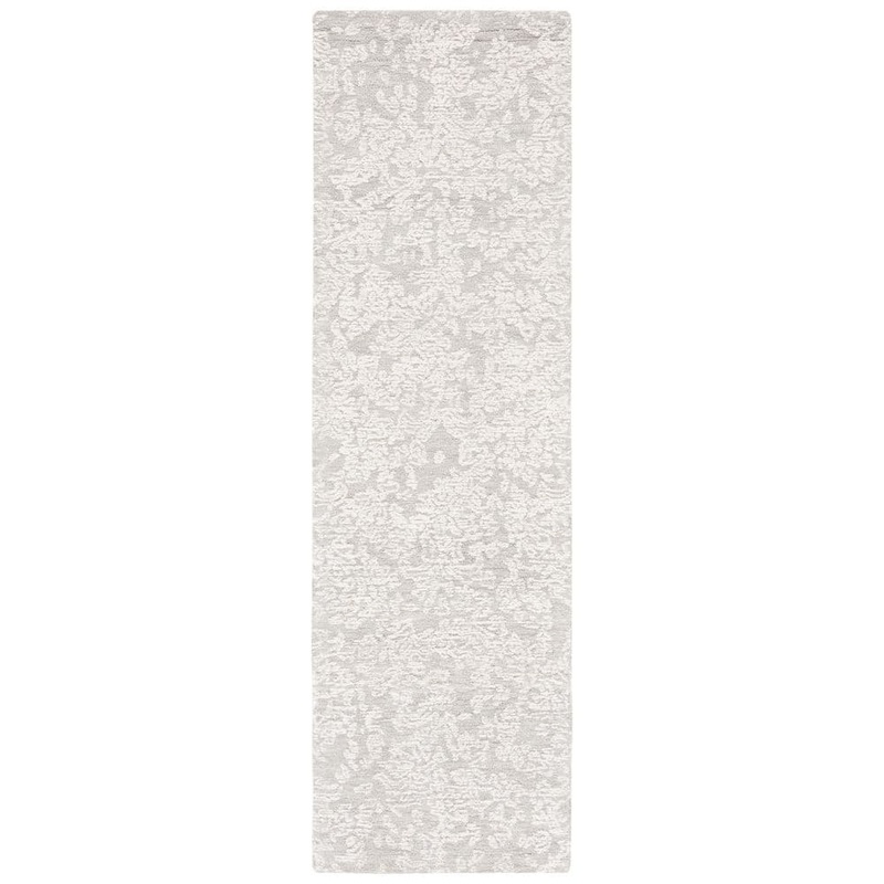 SAFAVIEH Metro Light Grey 2 ft. x 8 ft. Floral Gradient Runner Rug MET805F-28