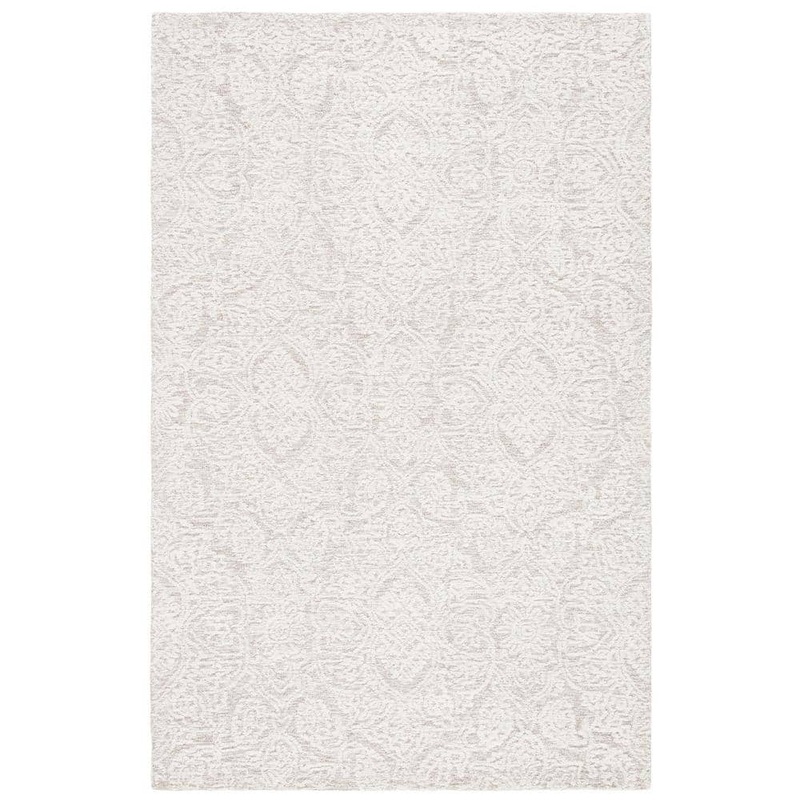 SAFAVIEH Metro Natural/Ivory 5 ft. x 8 ft. Floral Medallion Area Rug MET998A-5