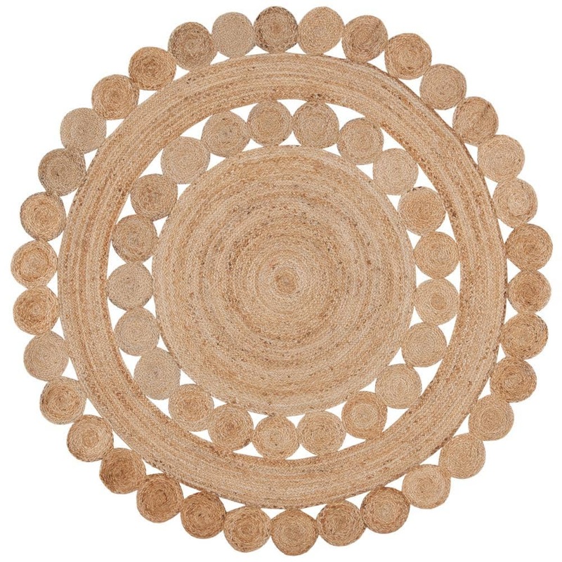 SAFAVIEH Natural Fiber Beige 10 ft. x 10 ft. Solid Color Round Area Rug NFB308A-10R