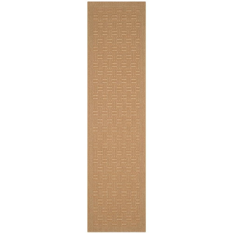 SAFAVIEH Palm Beach Maize 2 ft. x 8 ft. Interlaced Border Runner Rug PAB359M-28