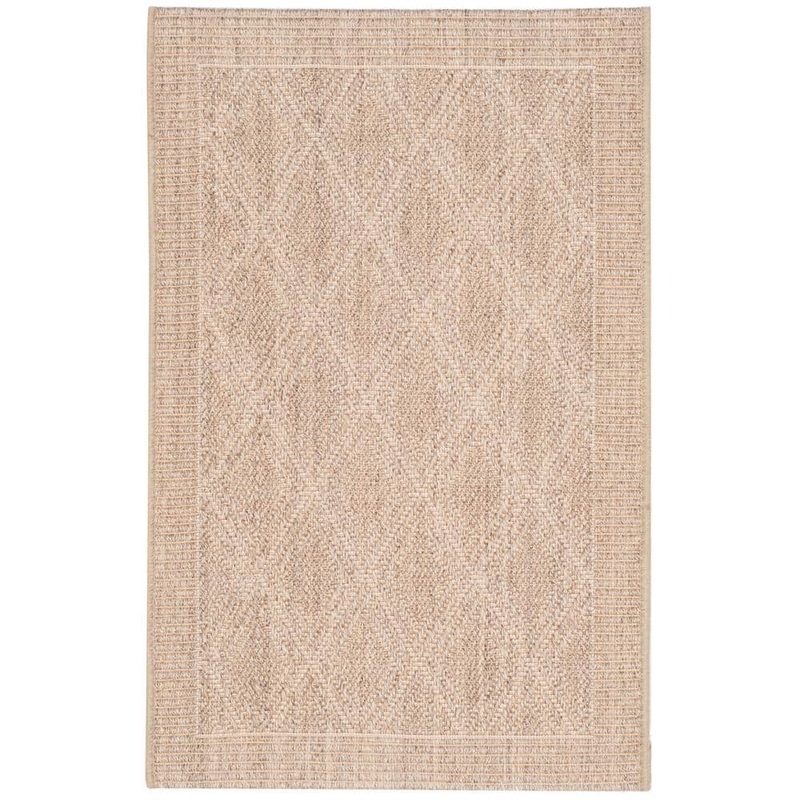 SAFAVIEH Palm Beach Sand Doormat 3 ft. x 5 ft. Border Area Rug PAB351A-3