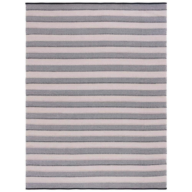 SAFAVIEH Striped Kilim Ivory Black 8 ft. x 10 ft. Striped Area Rug STK803Z-8