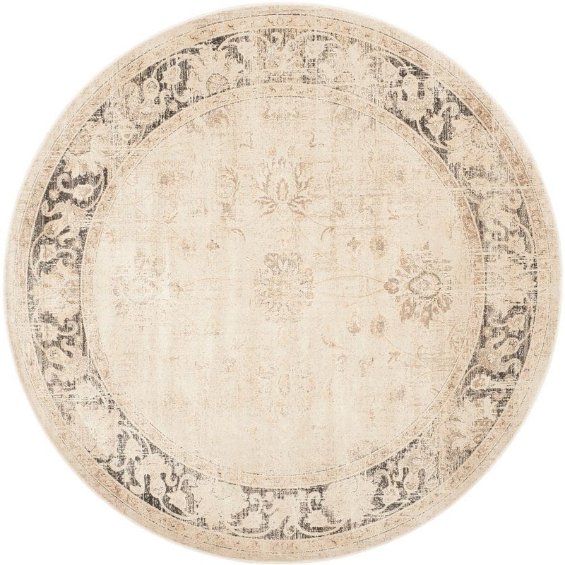SAFAVIEH Vintage Stone 6 ft. x 6 ft. Round Border Area Rug VTG117-440-6R
