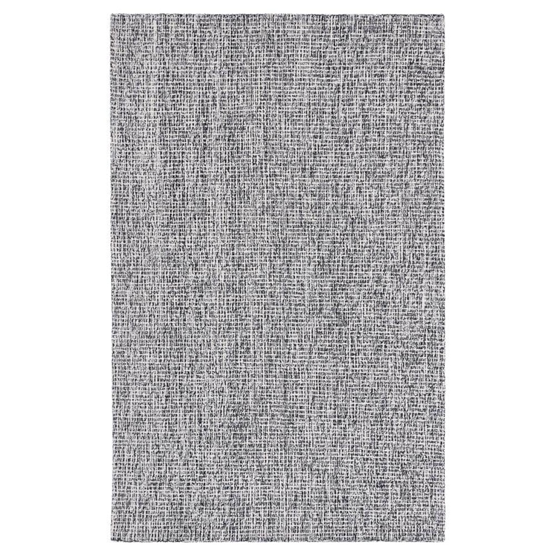 SAFAVIEH Abstract Black/Ivory 5 ft. x 8 ft. Speckled Area Rug ABT468Z-5