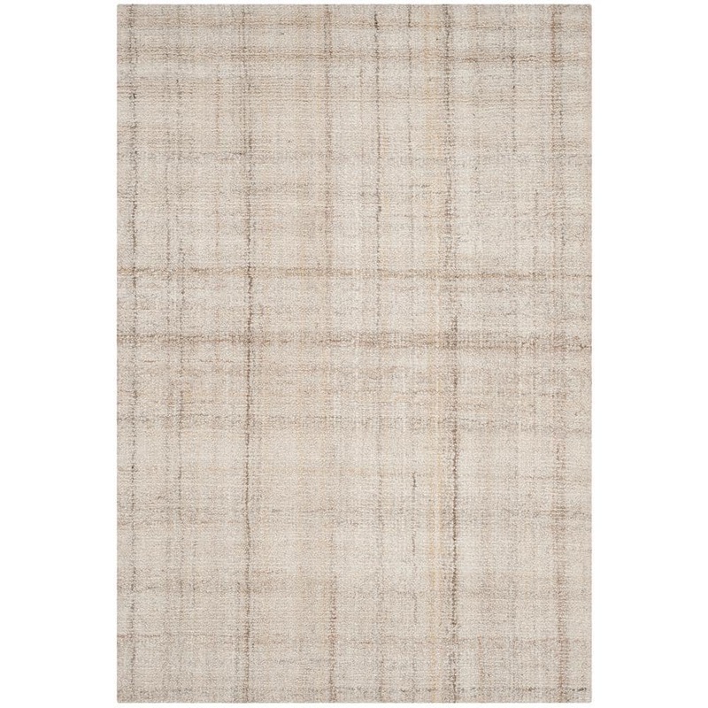 SAFAVIEH Abstract Ivory/Beige 4 ft. x 6 ft. Solid Area Rug ABT141D-4