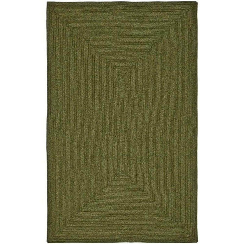 SAFAVIEH Braided Green 5 ft. x 8 ft. Solid Area Rug BRD315A-5