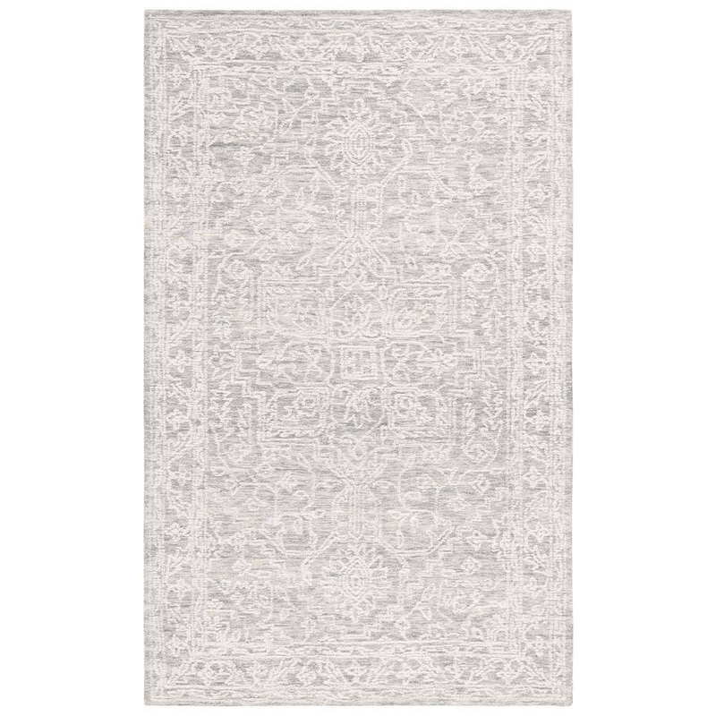 SAFAVIEH Ebony Ivory/Gray 8 ft. x 10 ft. Traditional Area Rug EBN311F-8