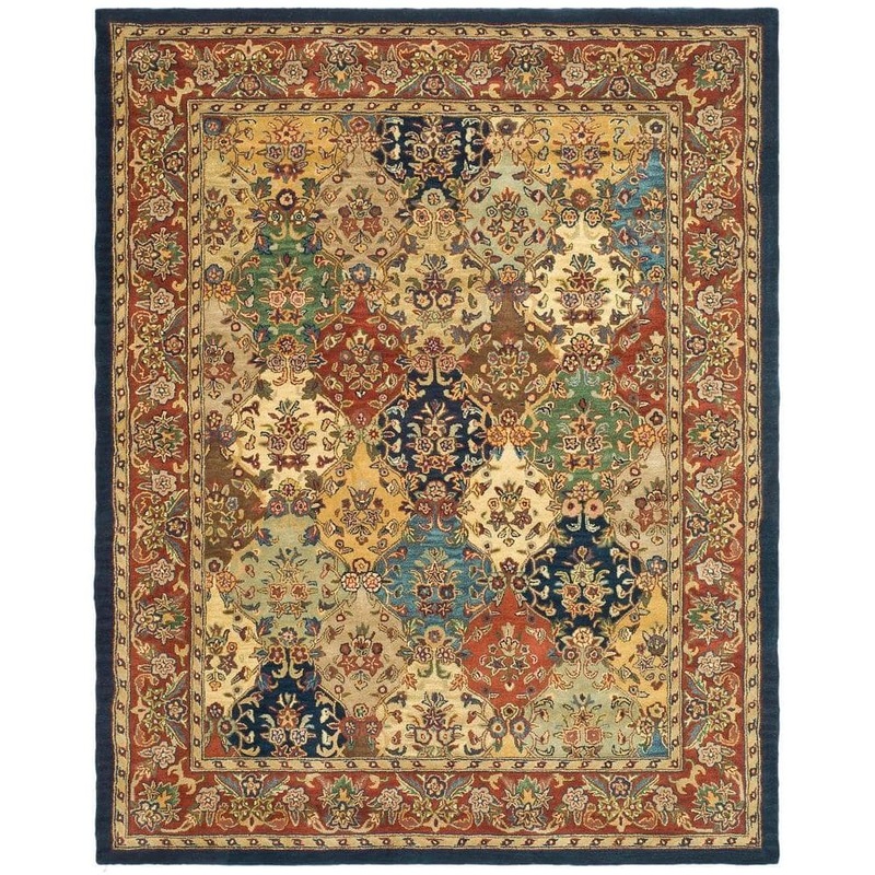 SAFAVIEH Heritage Multi/Burgundy 10 ft. x 14 ft. Border Area Rug HG911A-10