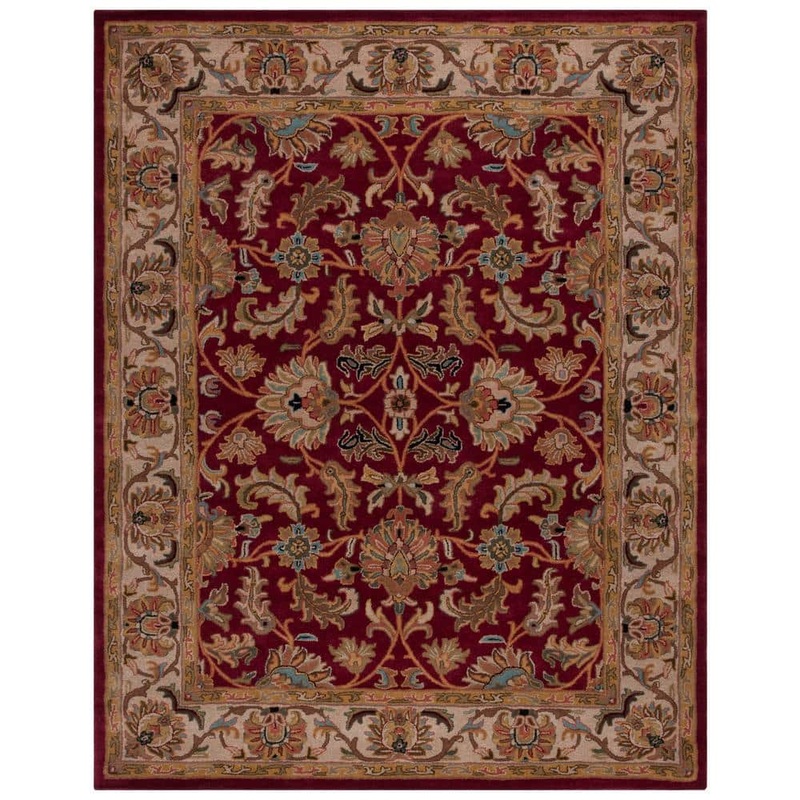 SAFAVIEH Heritage Red/Ivory 10 ft. x 14 ft. Border Area Rug HG628D-10