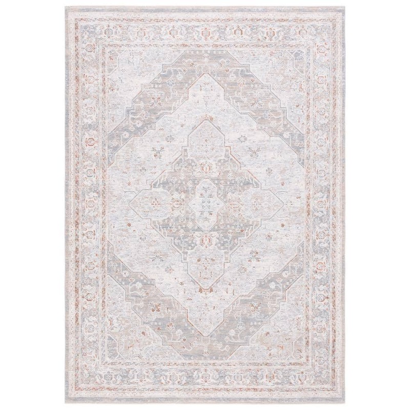 SAFAVIEH Marmara Beige/Blue Rust 5 ft. x 8 ft. Border Floral Area Rug MRM320B-5