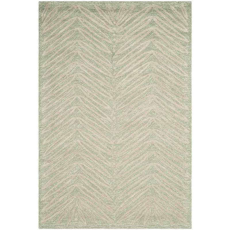 SAFAVIEH Martha Stewart Milk Pail Green 4 ft. x 6 ft. Chevron Area Rug MSR3612D-4