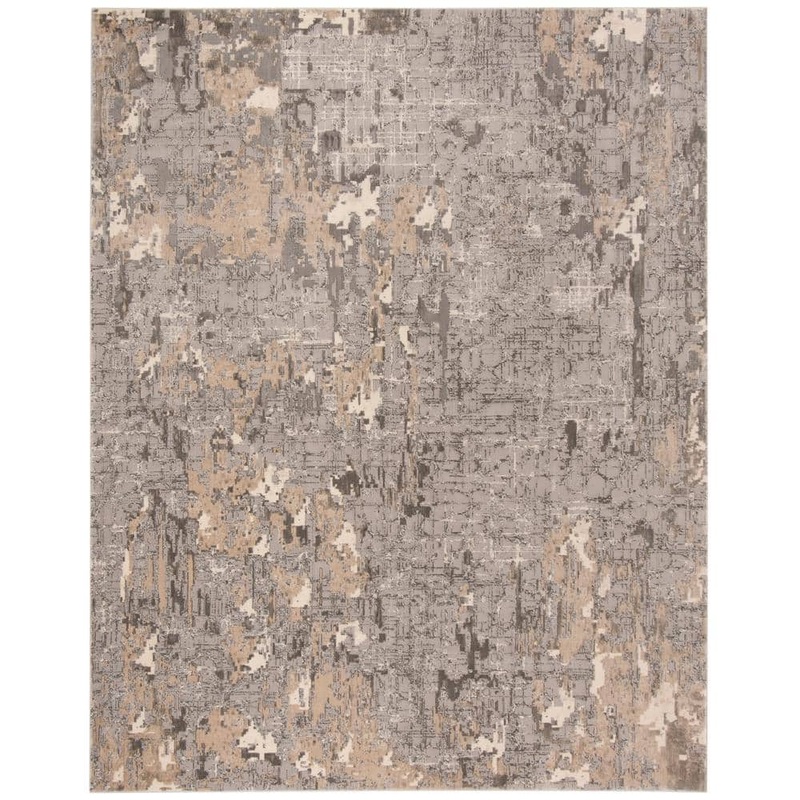 SAFAVIEH Meadow Gray 8 ft. x 10 ft. Distressed Abstract Area Rug MDW178F-8