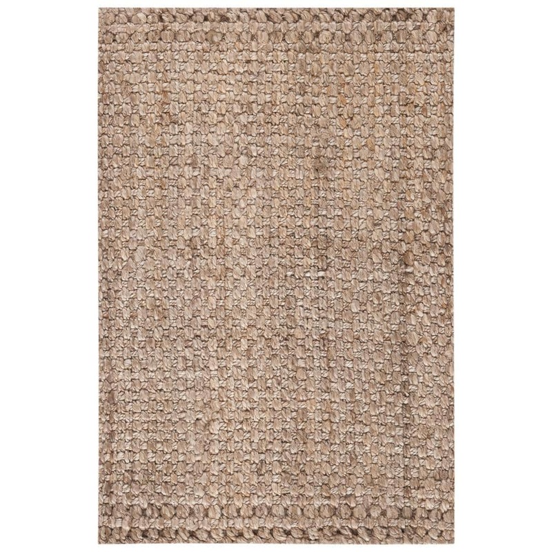 SAFAVIEH Natural Fiber Beige Doormat 2 ft. x 4 ft. Woven Crosstitch Area Rug NF189A-24