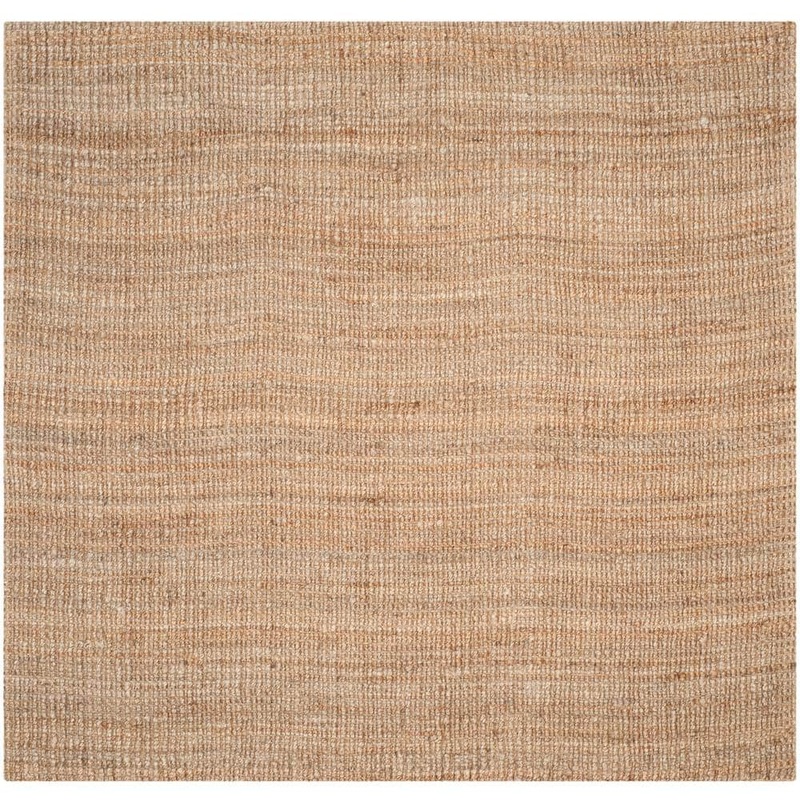 SAFAVIEH Natural Fiber Beige Doormat 3 ft. x 3 ft. Woven Crosstitch Square Area Rug NF447A-3SQ