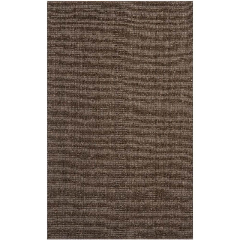 SAFAVIEH Natural Fiber Brown 5 ft. x 8 ft. Solid Area Rug NF447D-5