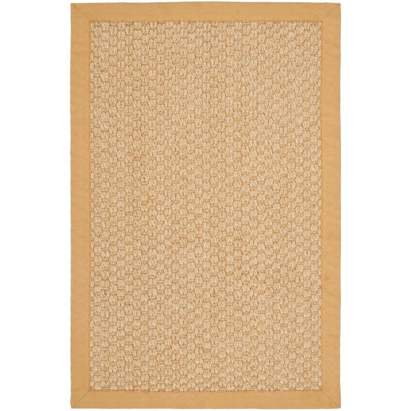 SAFAVIEH Natural Fiber Maize Doormat 2 ft. x 3 ft. Border Area Rug NF525F-2