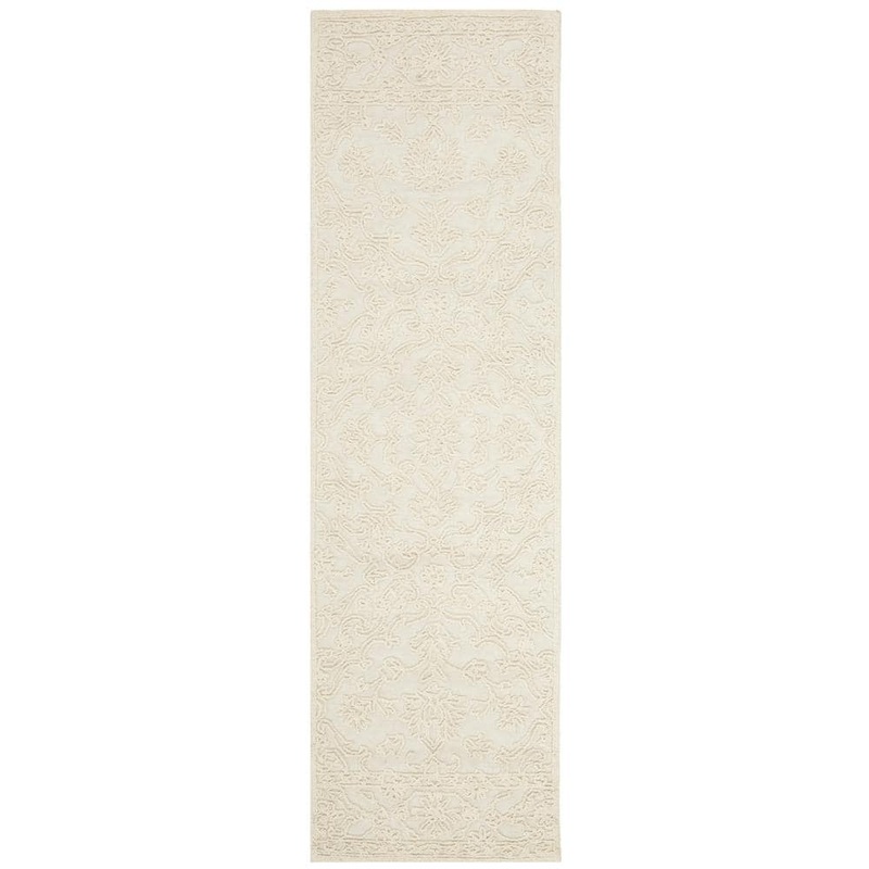 SAFAVIEH Trace Ivory 2 ft. x 8 ft. Floral Medallion Runner Rug TRC102C-28
