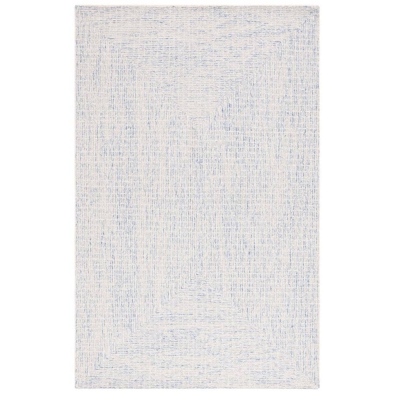 SAFAVIEH Abstract Blue/Ivory 4 ft. x 6 ft. Contemporary Marle Area Rug ABT480M-4