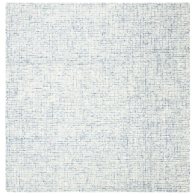 SAFAVIEH Abstract Ivory/Blue 8 ft. x 8 ft. Geometric Gradient Square Area Rug ABT470M-8SQ
