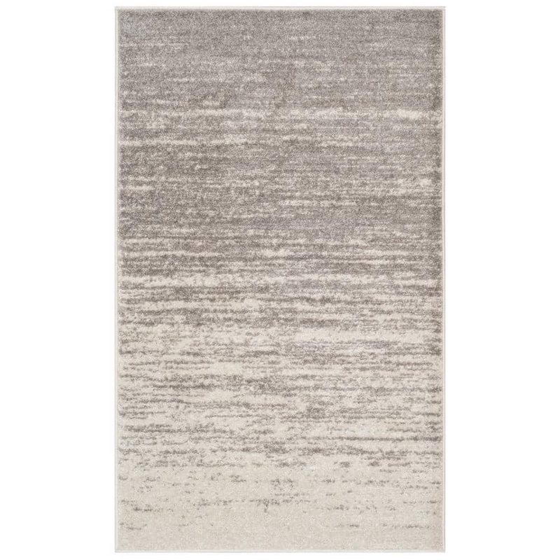 SAFAVIEH Adirondack Light Gray/Gray Doormat 3 ft. x 5 ft. Solid Area Rug ADR113C-3