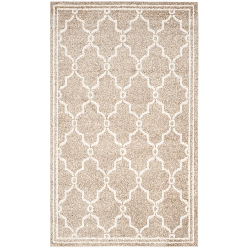 SAFAVIEH Amherst Wheat/Beige 5 ft. x 8 ft. Geometric Diamond Area Rug AMT414S-5